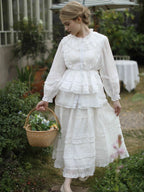 Rose Whispers Ramie Lace Blouse
