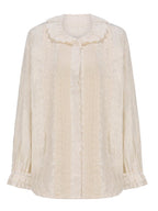 Antique Cream Lace Panel Blouse