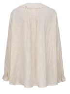 Antique Cream Lace Panel Blouse