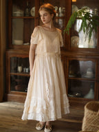 Forest Whisper Embroidered Ramie Skirt