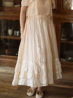 Forest Whisper Embroidered Ramie Skirt