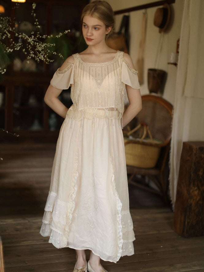 Forest Whisper Embroidered Ramie Skirt