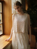 Pearl Sequin Sleeveless Top