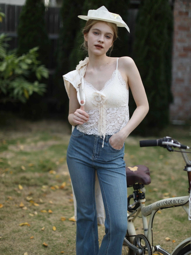 Lace Bloom Rose Camisole