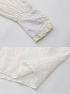 Ruffled Cloud Linen Blouse