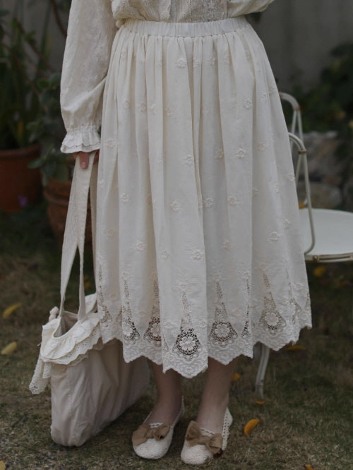 Lace Garden Cotton Petticoat Skirt