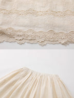Lace Garden Cotton Petticoat Skirt