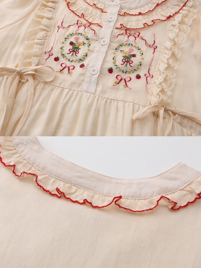 Ramie Embroidered Garden Dress