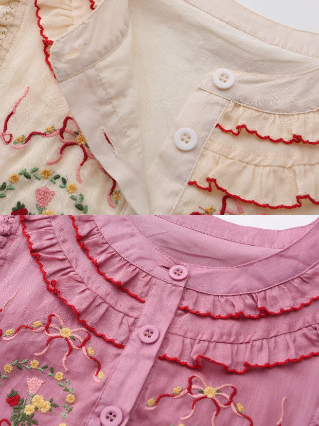 Ramie Embroidered Garden Dress