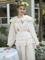 Mori Garden Embroidered Linen Dress