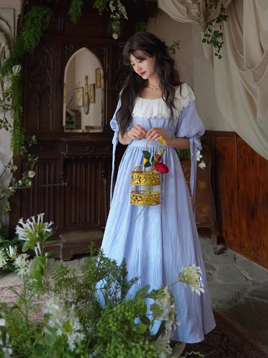 Dreamy Vintage Balloon Sleeve Dress