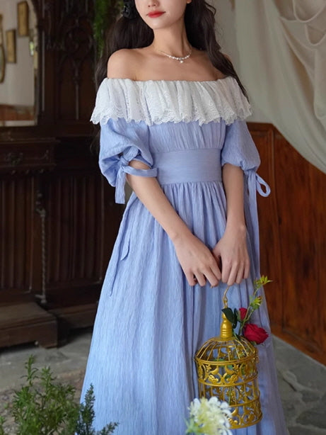 Dreamy Vintage Balloon Sleeve Dress