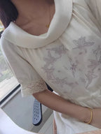 Heavenly Garden Retro Embroidery Linen Dress