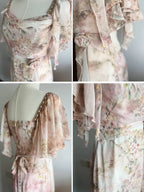 Whispering Petals Chiffon Dress