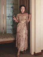 Whispering Petals Chiffon Dress