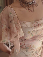 Whispering Petals Chiffon Dress
