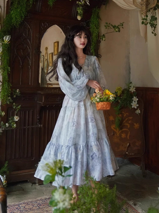 Whimsical Blue Butterfly Dress