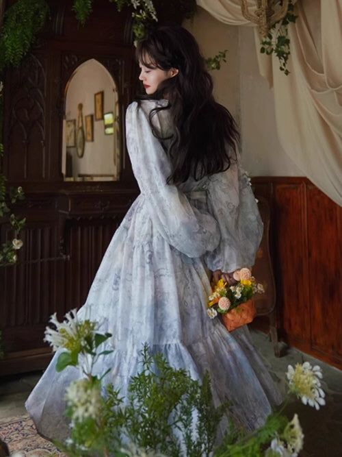 Whimsical Blue Butterfly Dress
