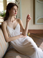 Whispering Lace White Nightgown Set