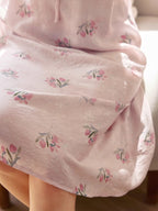Blush Floral Ruffle Strap Nightgown