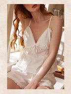 Soft Cotton Modal Lace Pajama Set
