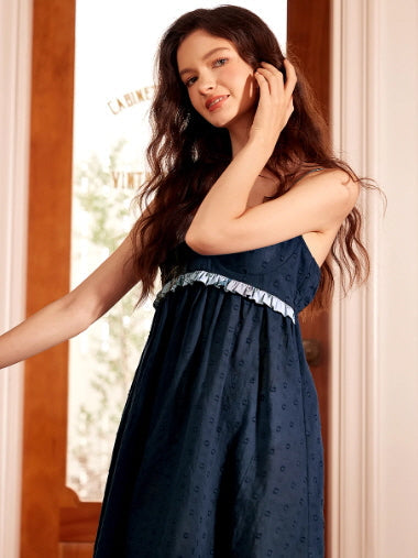 Midnight Bloom Cotton Nightgown