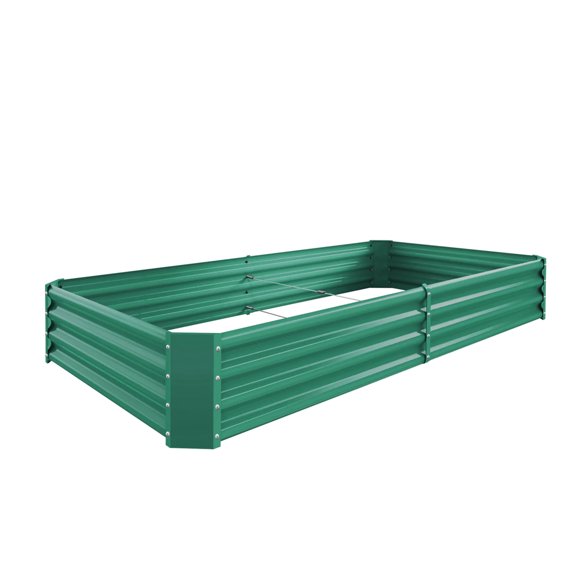 12-inch tall rectangular galvanized metal raised garden bed, 8 by 4 feet — view 6