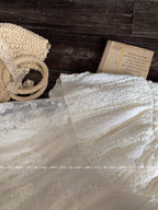 Ivory Garden Bloom Dress with Lace Ruffles