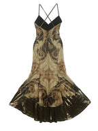 Baroque Pearl Metallic Slip Dress