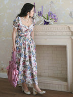 Romantic Vintage Garden Floral Dress