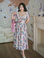 Romantic Vintage Garden Floral Dress