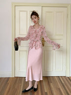 Blush Ruffle Floral Blouse