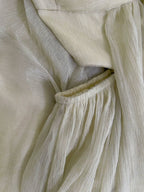 Sage Whisper Ruffle Chiffon Dress