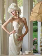 Regal Rose Corset Satin Dress