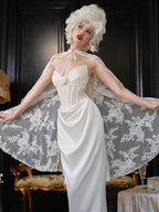 Regal Rose Corset Satin Dress