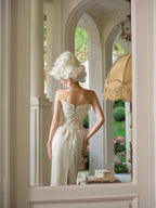 Regal Rose Corset Satin Dress