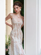 Enchanted Ivory Lace Corset Dress