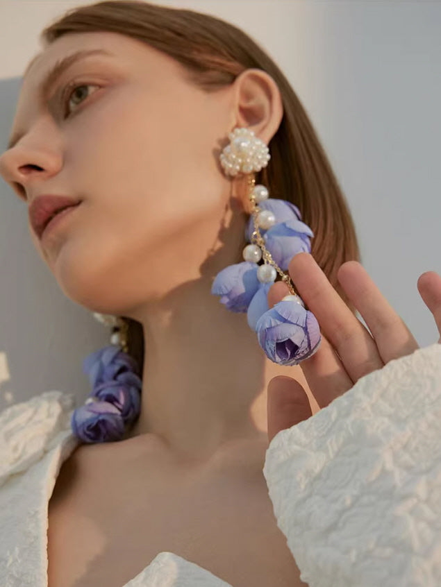 Blooming Pearl Blossom Earrings