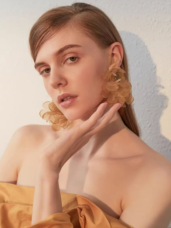 Whimsical Bloom Organza Earrings