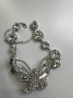Crystal Butterfly Statement Choker Necklace