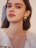 Golden Glow Vintage Dome Earrings