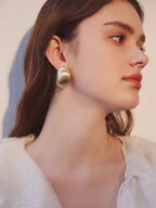 Golden Glow Vintage Dome Earrings