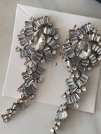 Crystal Cascade Statement Drop Earrings