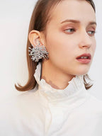 Crystal Cluster Statement Earrings
