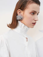 Crystal Cluster Statement Earrings