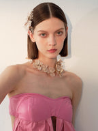 Golden Blossom Petal Necklace