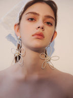 Fairy Bloom Oversized Pearl Flower Earrings