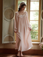 Moonlight Vintage Lace Long Nightgown