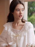 Fairytale Lace Ruffle Cozy Loungewear Set