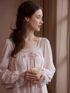 Lace Ribbon Dreamy Loungewear Set